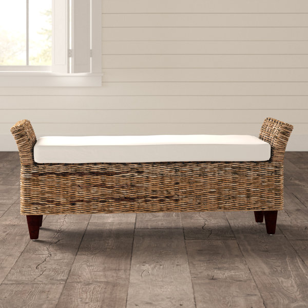 Colbert Wicker Bench & Reviews Birch Lane